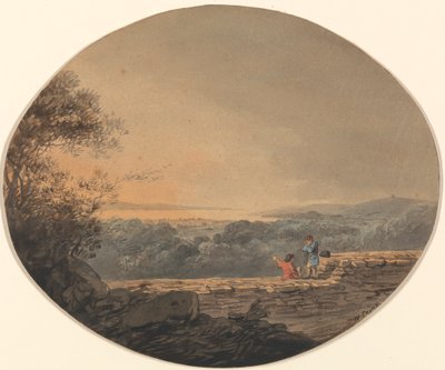 Vista lejana de Exmouth desde Exeter de William Payne