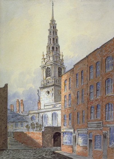Iglesia de Santa Bride, Fleet Street, Ciudad de Londres, c. 1815 de William Pearson