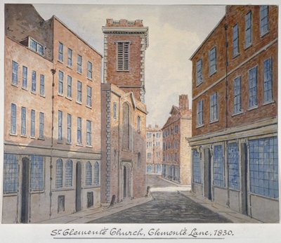 Iglesia de San Clemente, Eastcheap, Ciudad de Londres, 1830 de William Pearson