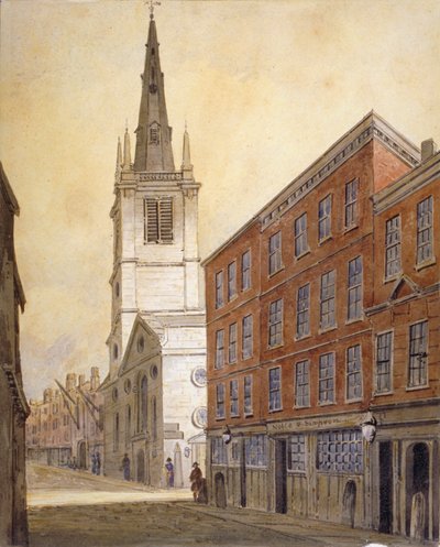 Iglesia de St Margaret Pattens, Eastcheap, Ciudad de Londres, 1815 de William Pearson