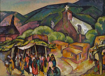 Día de fiesta: Pueblo de San Juan de William Penhallow Henderson