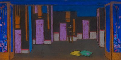 Hall with Doors (escenografía de Alicia en el País de las Maravillas, 1915) de William Penhallow Henderson