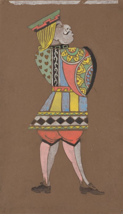Knave of Hearts (diseño de vestuario para Alicia en el País de las Maravillas) de William Penhallow Henderson