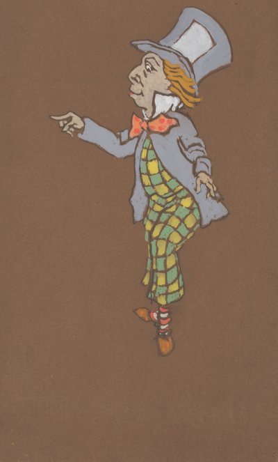 Diseño de Vestuario del Sombrerero Loco para Alicia en el País de las Maravillas de William Penhallow Henderson