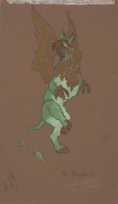 The Gryphon (diseño de vestuario para Alicia en el País de las Maravillas, 1915) de William Penhallow Henderson