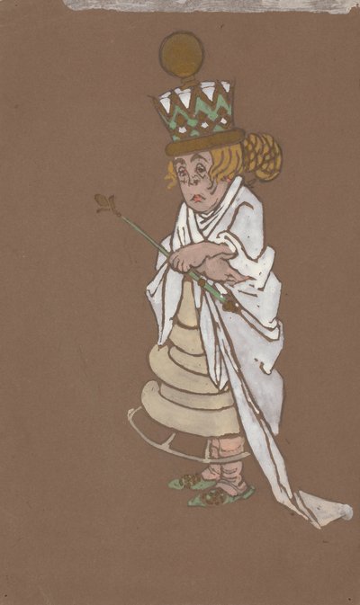 Reina Blanca (diseño de vestuario para Alicia en el País de las Maravillas) 1915 de William Penhallow Henderson