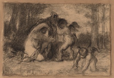 Paisaje Boscoso con Putti Ayudando a una Mujer a Desvestirse de William Perkins Babcock