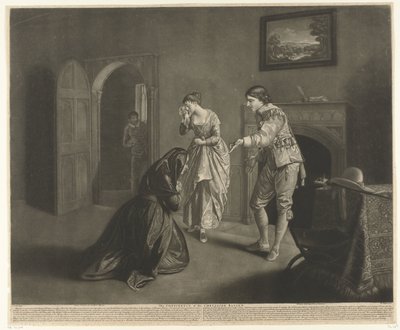 reprensión de madre La Continencia del Chevalier Bayard de William Pether