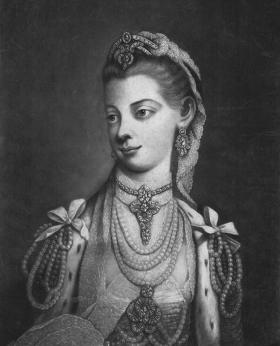Su Majestad Excelentísima Charlotte Reina de Gran Bretaña, 1762 de William Pether