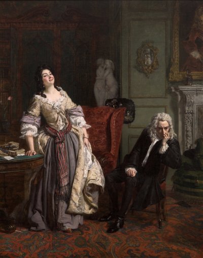 Alexander Pope declaró su amor a Lady Mary Wortley Montagu, 1852 de William Powell Frith