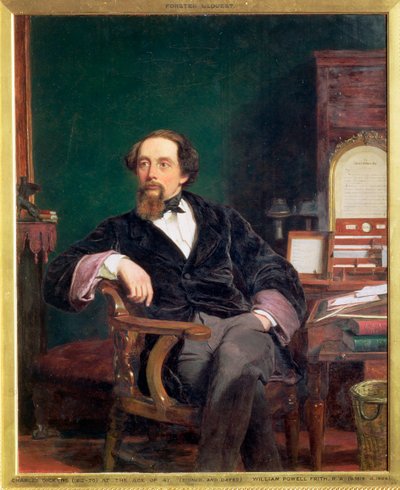 Charles Dickens, novelista inglés, siglo XIX de William Powell Frith