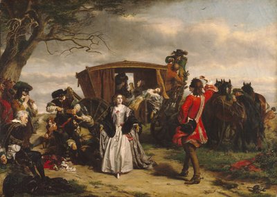 Claude Duval, ilustración de la "Historia de Inglaterra de Macaulay" (óleo sobre lienzo) de William Powell Frith