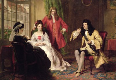 Lord Foppington relatando sus aventuras de William Powell Frith