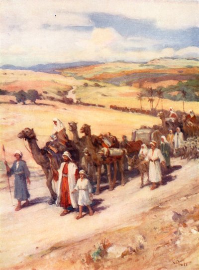 Jacob regresa a Canaán, Génesis xxxi de William Pratt