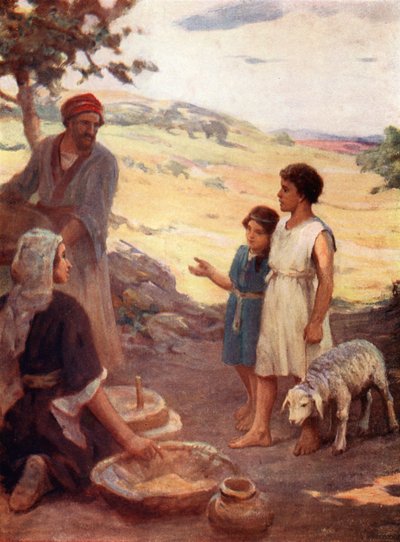"¿Qué queréis decir con este servicio", Éxodo xii, 26, 27 (litografía en color) de William Pratt