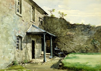 El Porche, Castillo de Mains o Patio con Porche, Castillo de Mains de William Proudfoot