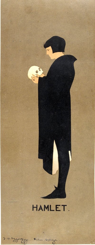 Cartel de "Hamlet" de William Shakespeare - por los Beggarstaff (Sir William Nicholson (1872-1949) y James Pryde (1866-1941), finales del siglo XIX de William & Pryde James (1866 1941) Nicholson