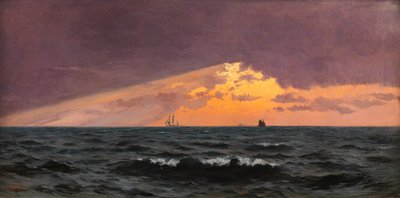 Antes del atardecer, tormenta en camino de William Pye