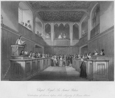 Capilla Real - Palacio de St. James, c1841 de William Radclyffe