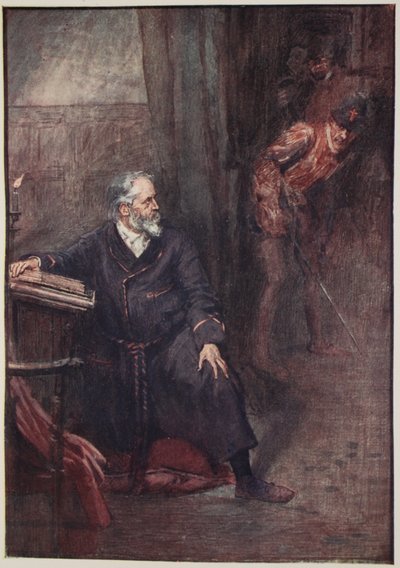El Almirante Coligny fue uno de los primeros en perecer, ilustración de 