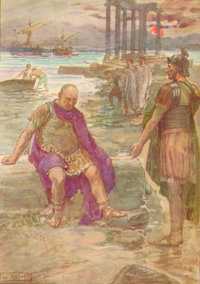 Cayo Mario sentado en el exilio entre las ruinas de Cartago de William Rainey