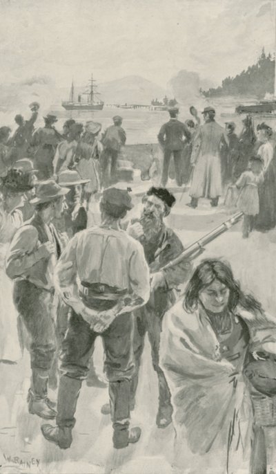 La llegada del barco anual a Fort York, Bahía de Hudson de William Rainey