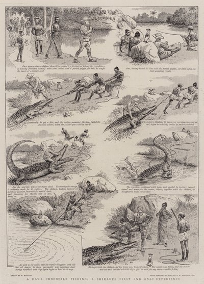 Un día de pesca de cocodrilos, la primera y única experiencia de un Shikari de William Ralston