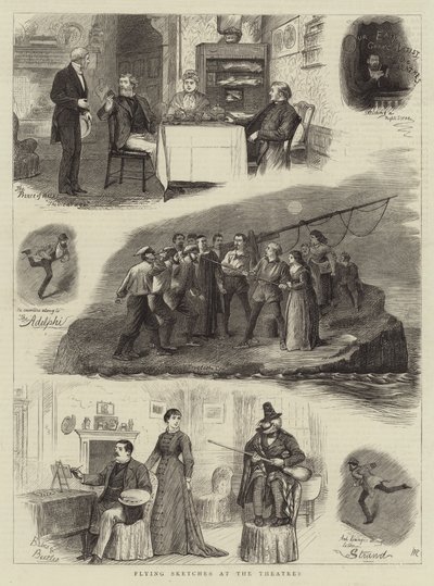 Bocetos voladores en los teatros de William Ralston