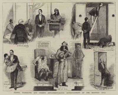 El entretenimiento anti-espiritualista de los señores Maskelyne y Cooke en el Salón Egipcio de William Ralston