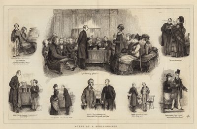 Notas en un concurso de ortografía de William Ralston