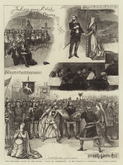 Nuestro artista despreocupado en las óperas, Lucia de Lammermoor en Su Majestad, Lohengrin en Covent Garden de William Ralston