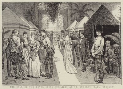 El Baile de los Fusileros Reales Escoceses en el Salón de San Andrés, Glasgow de William Ralston