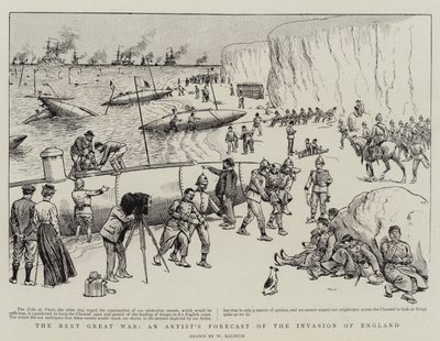 La próxima gran guerra, una predicción del artista sobre la invasión de Inglaterra de William Ralston