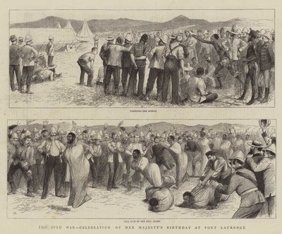 La guerra zulú, celebración del cumpleaños de Su Majestad en Fort Laurence de William Ralston