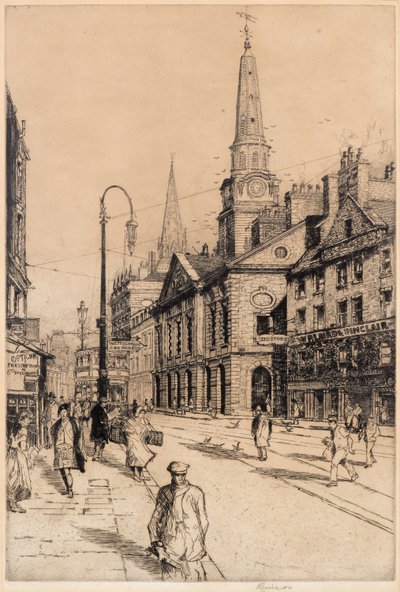 Old Town House, Dundee, c.1930 (grabado) de William Renison