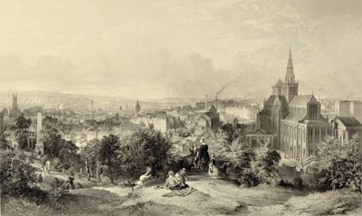 Glasgow desde la Necrópolis de William Richardson