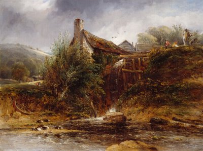 Viejo Molino de Agua, Gales del Norte de William Roberts