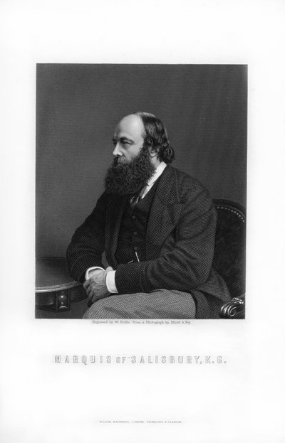 Robert Gascoyne-Cecil, 3er Marqués de Salisbury, estadista británico y Primer Ministro, 1893 de William Roffe