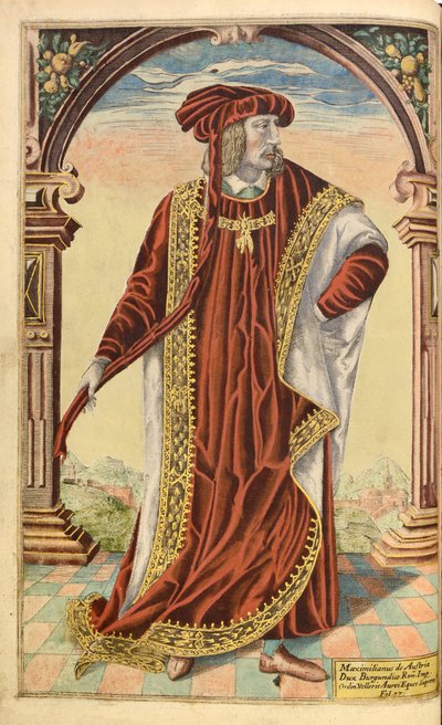Emperador Maximiliano I, de Honor Militar y Civil, William Segar, pub. Robert Barker, Londres, 1602 de William Rogers