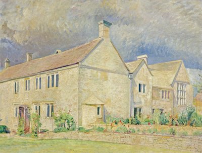 Iles Farm, Far Oakridge, Gloucestershire (óleo sobre lienzo) de William Rothenstein