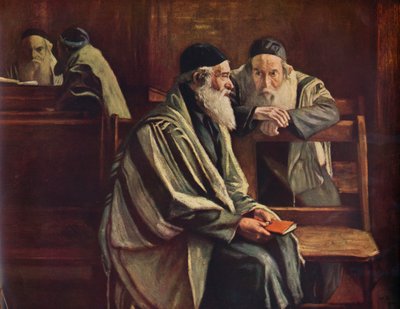 Sinagoga judía, Spitalfields, 1935 de William Rothenstein