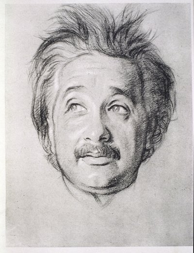 Retrato de Albert Einstein (1879-1955) (litografía) de William Rothenstein