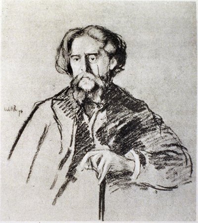 Retrato de Alphonse Daudet (1840-97) de William Rothenstein
