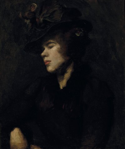 Retrato de Ida Nettleship (óleo sobre lienzo) de William Rothenstein
