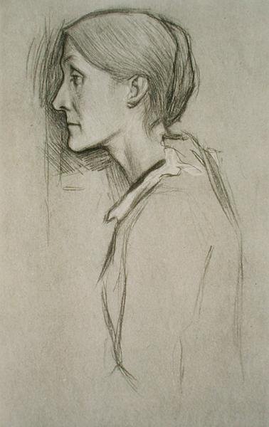 Retrato de Julia Stephen (1848-95) (litografía) de William Rothenstein