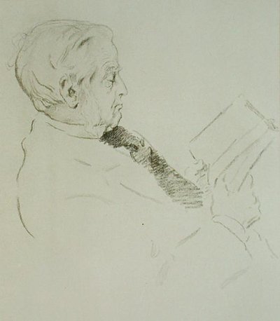 Retrato de Max Muller (1823-1900) (litografía) de William Rothenstein