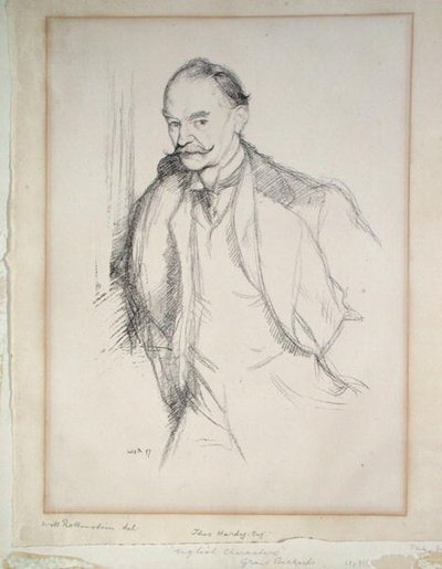 Retrato de Thomas Hardy (1840-1928) 1897 (litografía) de William Rothenstein