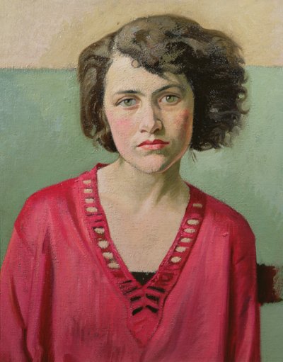 Retrato de una chica en rosa de William Rothenstein