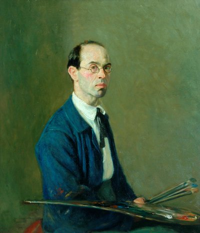 Autorretrato, c.1906 (óleo sobre lienzo) de William Rothenstein