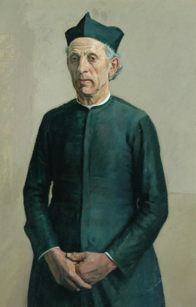 Cura de la aldea (óleo sobre lienzo) de William Rothenstein